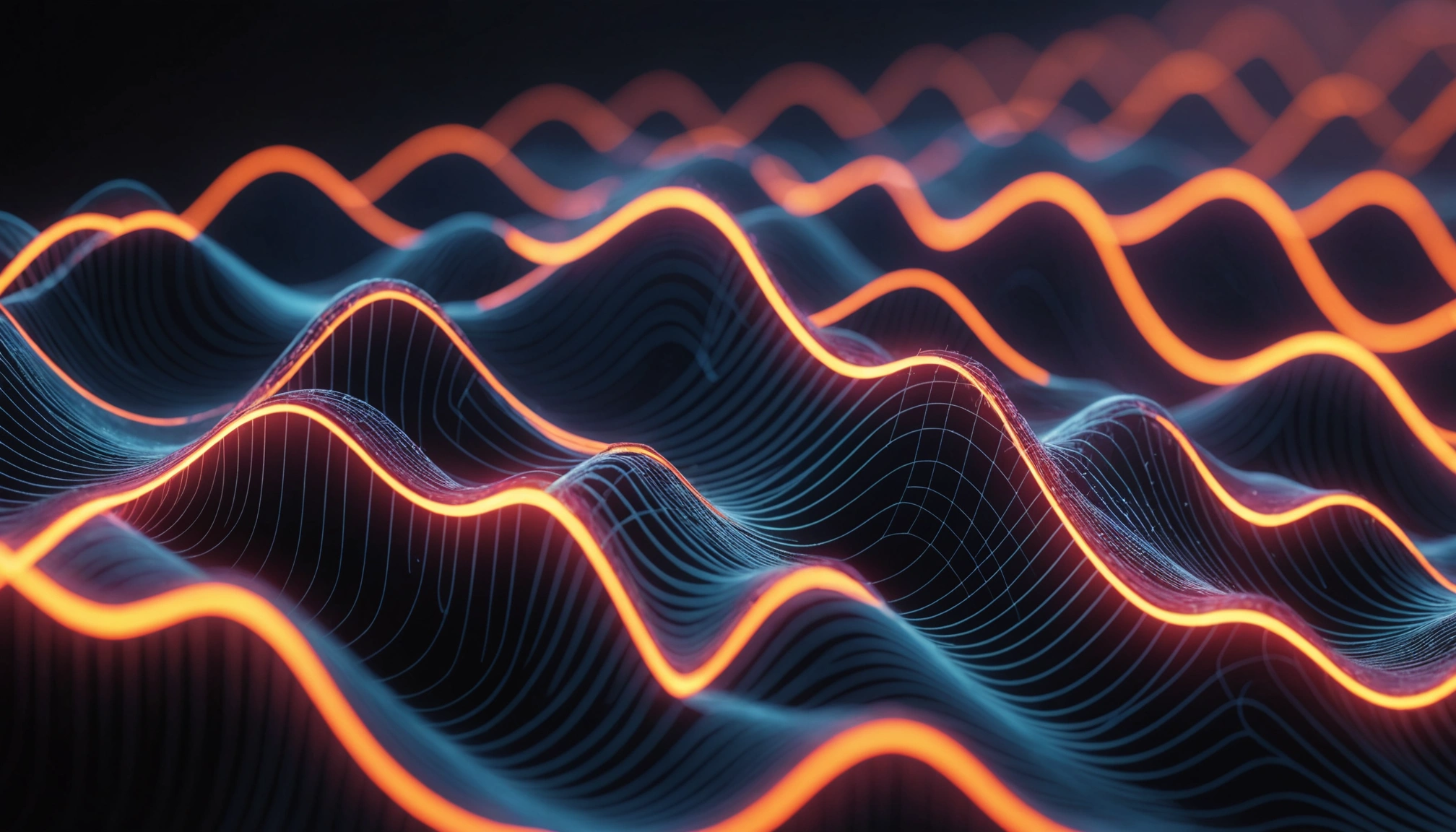 תקריב של גלי סאונד